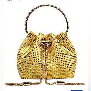 FREE Cassie’s boutique Crystal Gold Studded Women's Bag with $400. purchase NWT